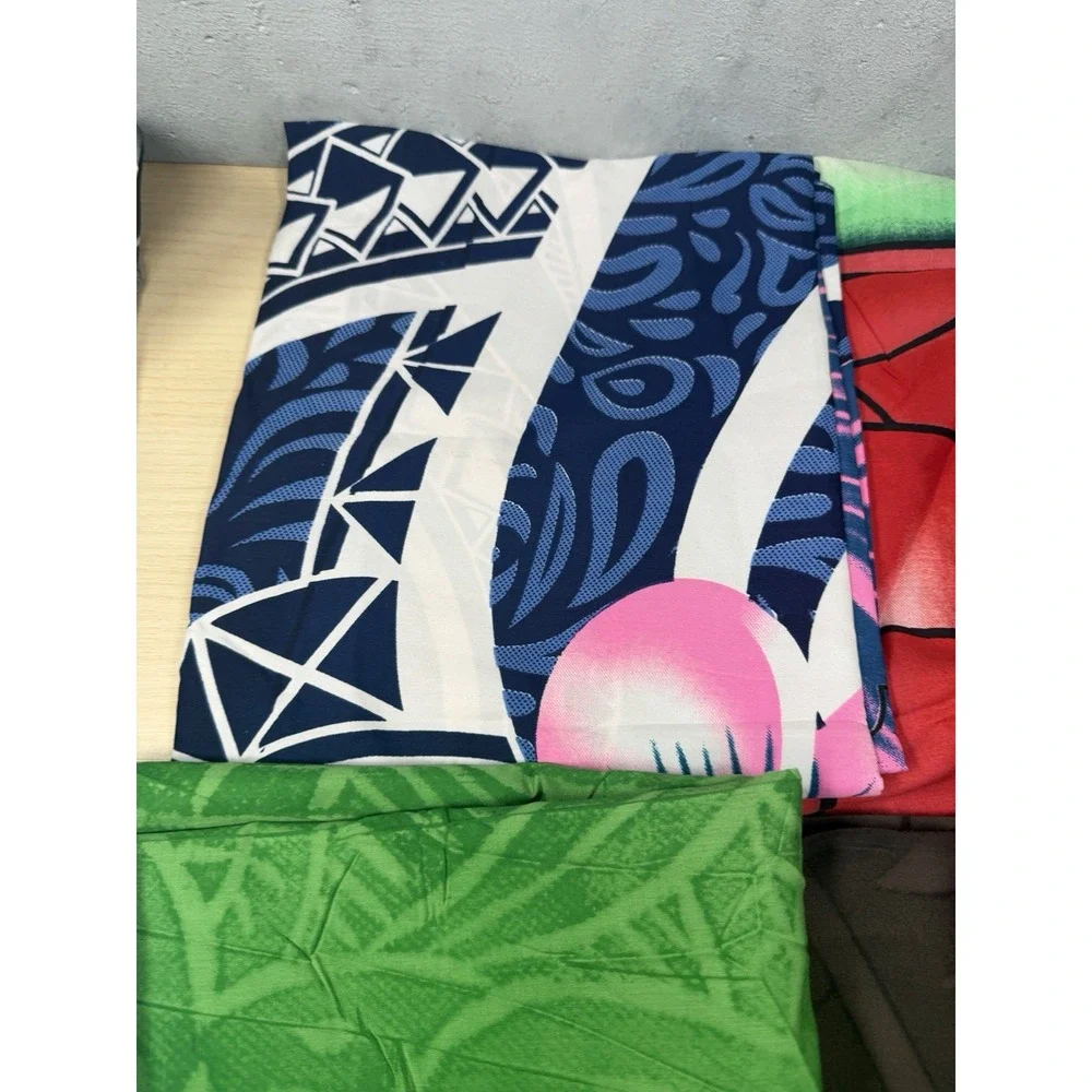 Lot Of 9 African Polynesian Or Hawaiian Print 64